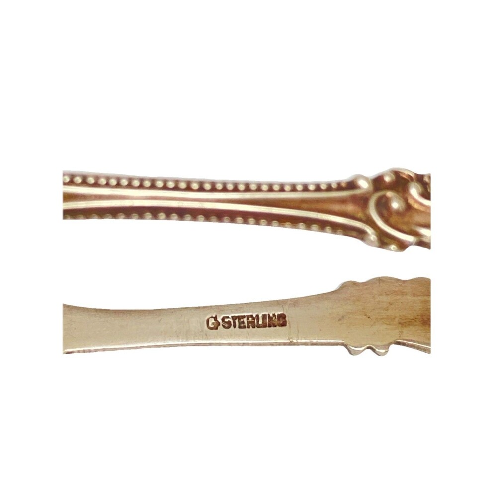 Vintage Antique Ornate Sterling Silver Sugar Cube Miniature Tongs Talons - Picture 3 of 5